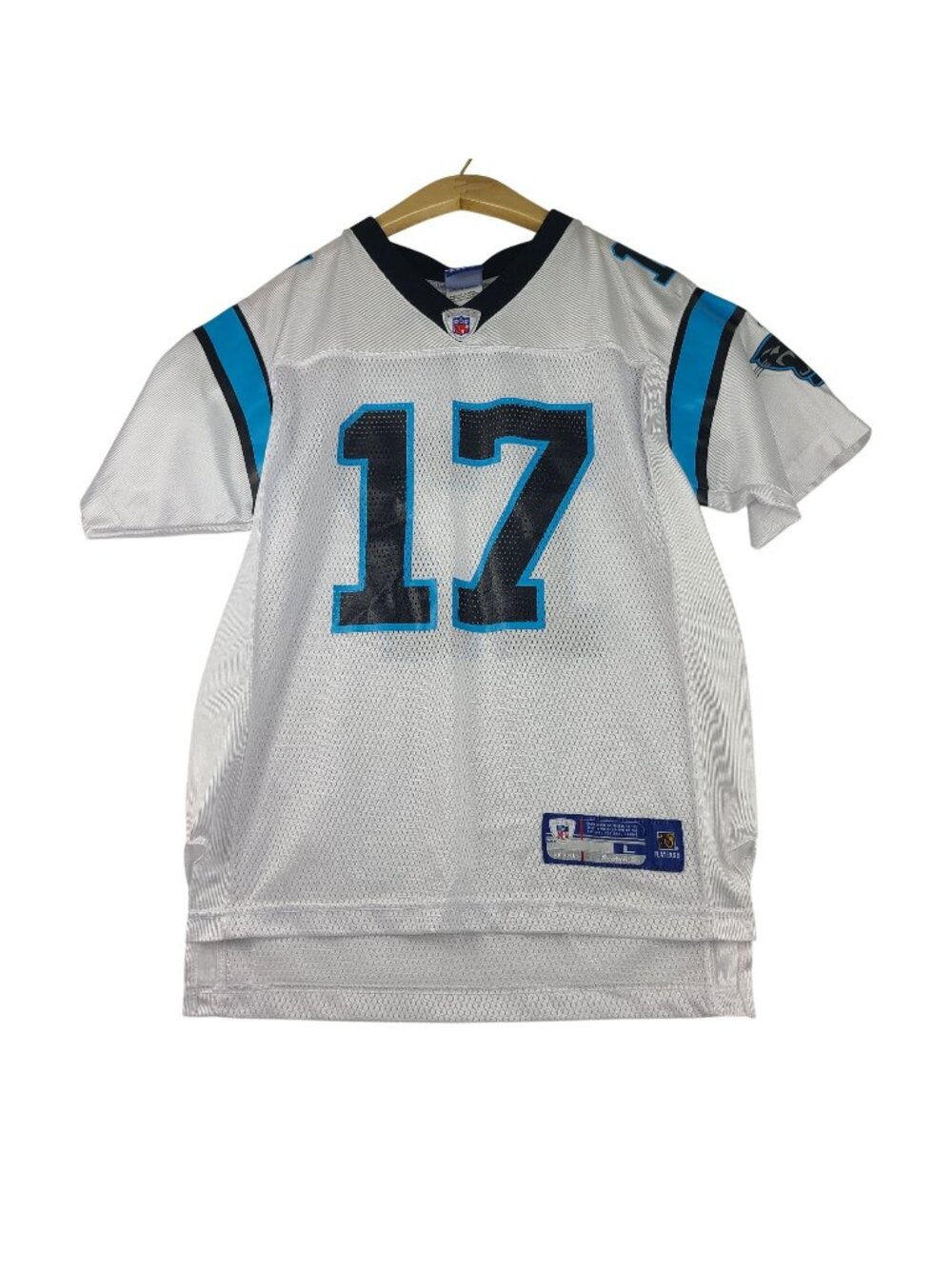 Carolina Panthers Reebok NFL Jersey #17 Jake Delhomme White Youth Large 14/16